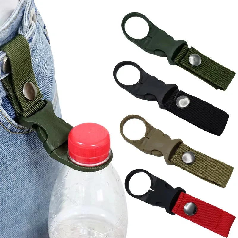 3Pcs Outdoor Tactical Nylon Webbing Water Bottle Clip Multifunctional Climbing Clip Portable Water Bottle Quick Clip Clamp Clip