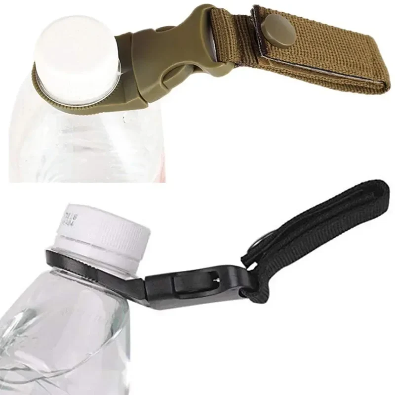 3Pcs Outdoor Tactical Nylon Webbing Water Bottle Clip Multifunctional Climbing Clip Portable Water Bottle Quick Clip Clamp Clip