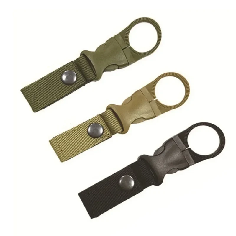 3Pcs Outdoor Tactical Nylon Webbing Water Bottle Clip Multifunctional Climbing Clip Portable Water Bottle Quick Clip Clamp Clip