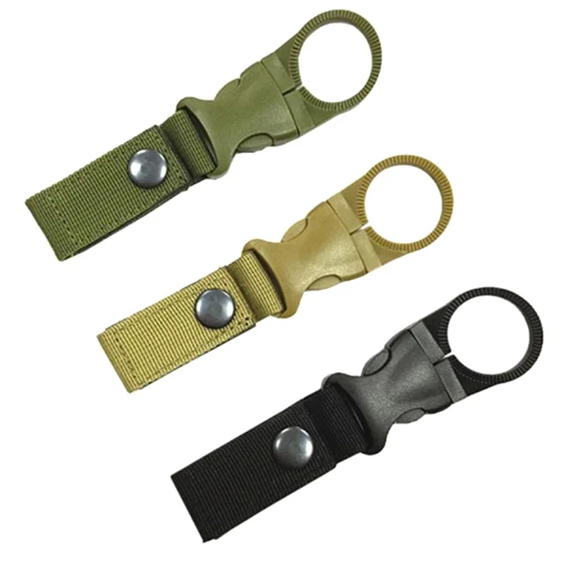 Outdoor sports drink bottle holder strap mount climbing clip portable water bottle hook mineral water clip