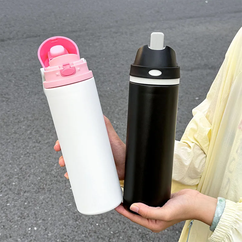 1pc Sports Cycling Water Bottle, 750ML Large Capacity Dual-Drinking Sports Water Bottle, Outdoor Portable Water Bottle