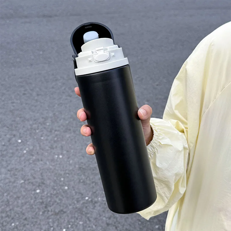 1pc Sports Cycling Water Bottle, 750ML Large Capacity Dual-Drinking Sports Water Bottle, Outdoor Portable Water Bottle