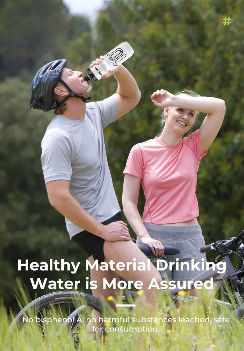 BOLANY 750ML Sports Bottle 10th Rubber Transparent Plastic with lid Bottle Portable Squeeze Drinking Outdoor Cycling Kettle