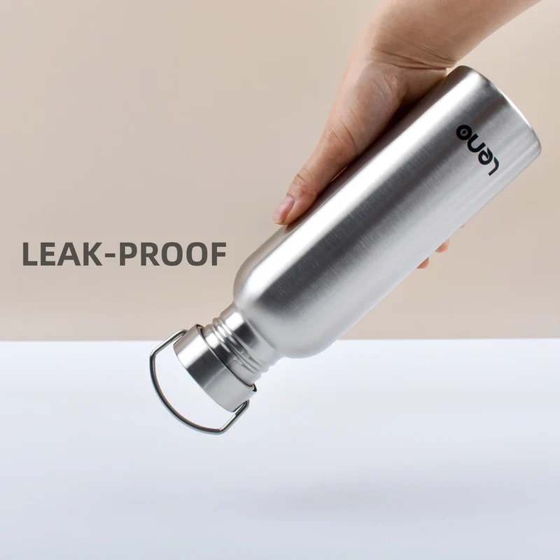 Stainless Steel Water Bottle 350-2000ml Big Mouth Single Wall Drinking Bottle Sports Bottle Flasks with All Steel Lid