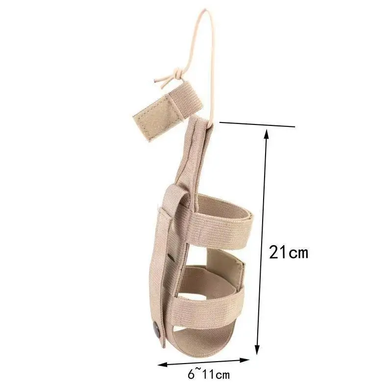 Portable Water Bottle Bag Universal Outdoor Adjustable Water Bottle Holder Durable Fabric Backpack Accessory For Camping Hiking
