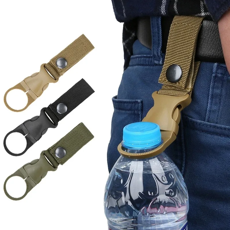 1/2/5pcs Hanging Bottle Buckle Clip Carabiner Portable Water Bottle Holder Clip Belt Backpack Hanger for Outdoor Camp Hiking