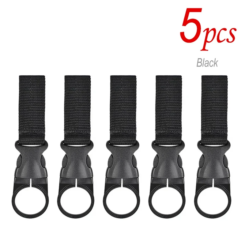 1/2/5pcs Hanging Bottle Buckle Clip Carabiner Portable Water Bottle Holder Clip Belt Backpack Hanger for Outdoor Camp Hiking