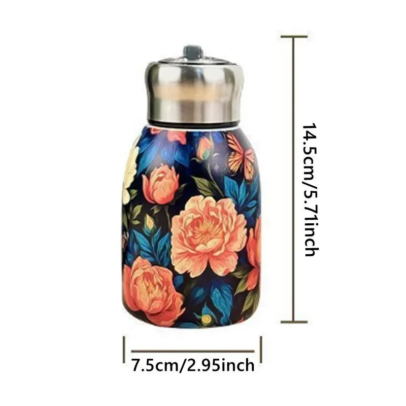 316 Stainless Steel Insulated Cup Leak Proof Portable Water Bottle Durable 300ml Slim Insulated Thermal Water Bottle