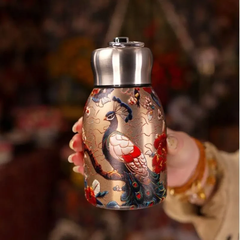 316 Stainless Steel Insulated Cup Leak Proof Portable Water Bottle Durable 300ml Slim Insulated Thermal Water Bottle