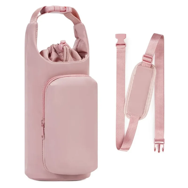 New Portable Water Bottle Carrier Bag Adjustable Outdoor Shoulder Bag Bottle Accessories with Straps Water Bottle Sleeve