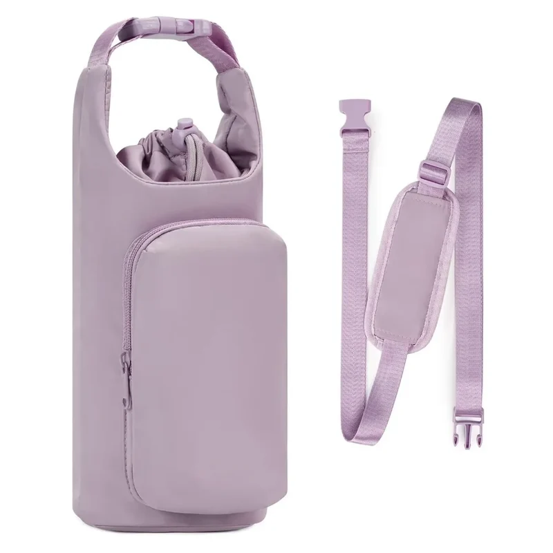 New Portable Water Bottle Carrier Bag Adjustable Outdoor Shoulder Bag Bottle Accessories with Straps Water Bottle Sleeve