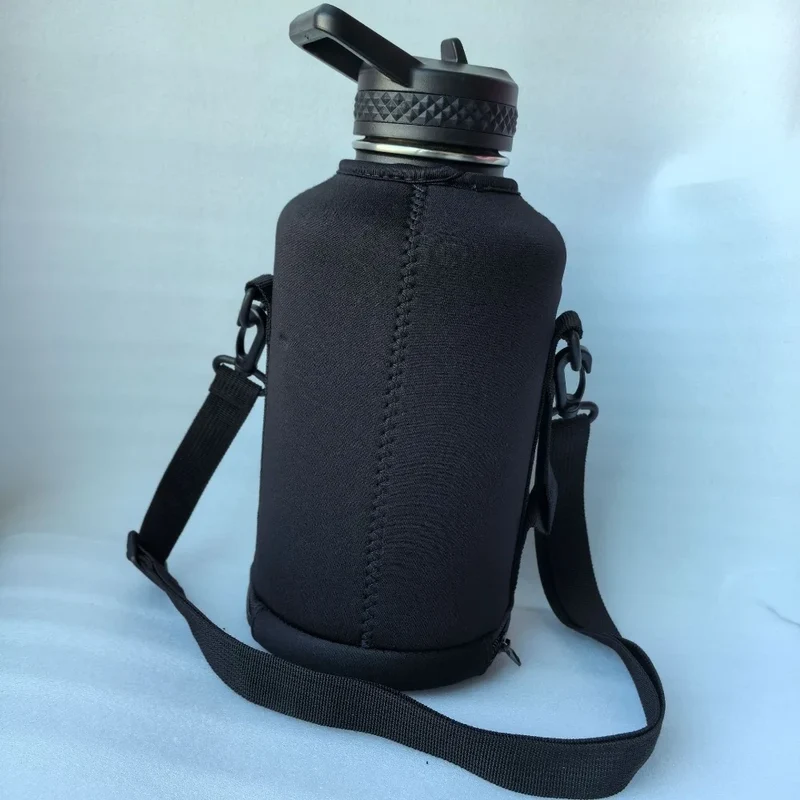 Portable Water Bottle Bag Large Capacity with Adjustable Shoulder Strap Cup Insulated Protective Cover for 64/128OZ Space Cup