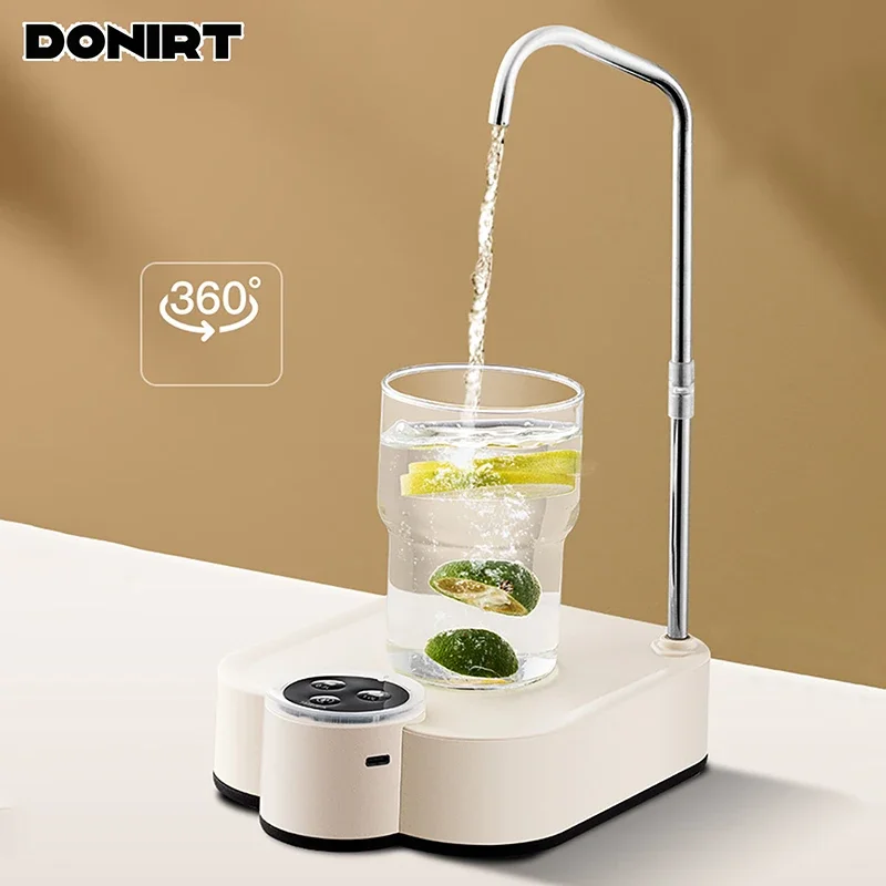 Electric Water Pump Smart Rechargeable Automatic Water Dispenser for Gallon Drinking Portable Water Bottle Pump for Home Office