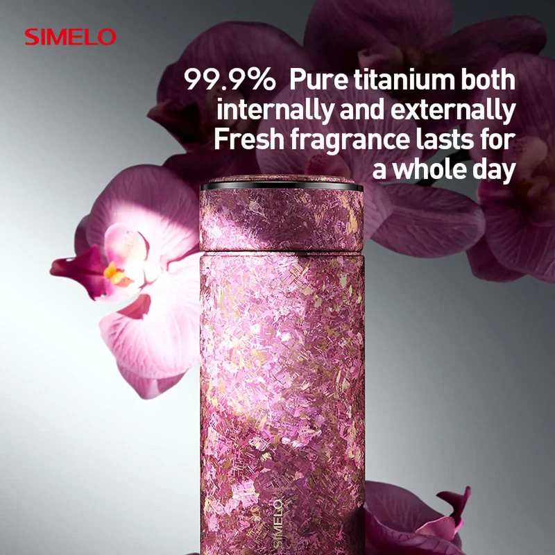 SIMELO Pure Titanium Insulated Cup Large Capacity Portable Water Bottle Business Gift Box Accompanying Mug for Travel Outdoor