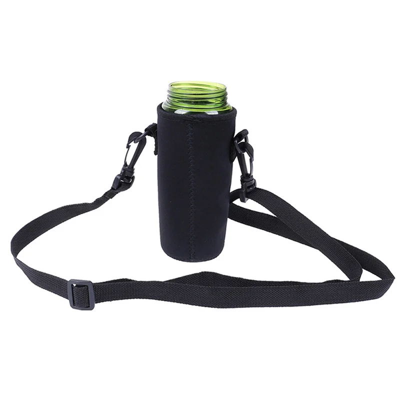 Portable Water Bottle Insulated Neoprene Holder Pouch Bag 420/550/750/1000/1500ml Shoulder With Adjustable Strap