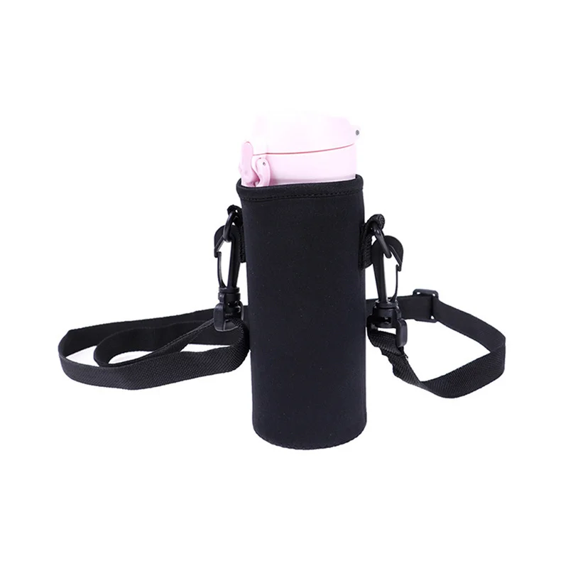 Portable Water Bottle Insulated Neoprene Holder Pouch Bag 420/550/750/1000/1500ml Shoulder With Adjustable Strap