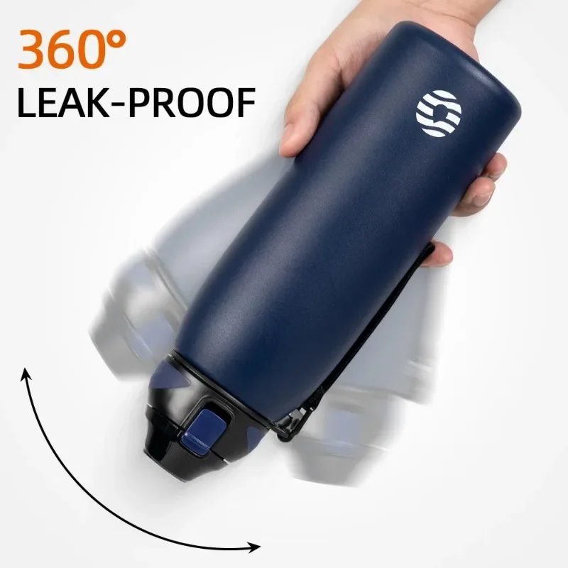 FEIJIAN 600/800/1000ml Travel Water Bottles Vacuum Sports Bottle Warm and Cold Drink Stainless Steel Vacuum Flask Portable