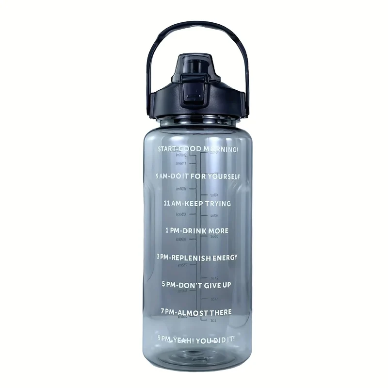 2L Portable Water Bottle Large Capacity Plastic Straw Water Cup Beverage Bottle,Outdoor Portable Sports Water Cup
