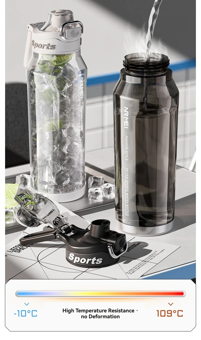 1L Sports Bottle Tritan Drinking Plastic Water Jug Fitness Bicycle Climbing Outdoor Bottle Water Cup