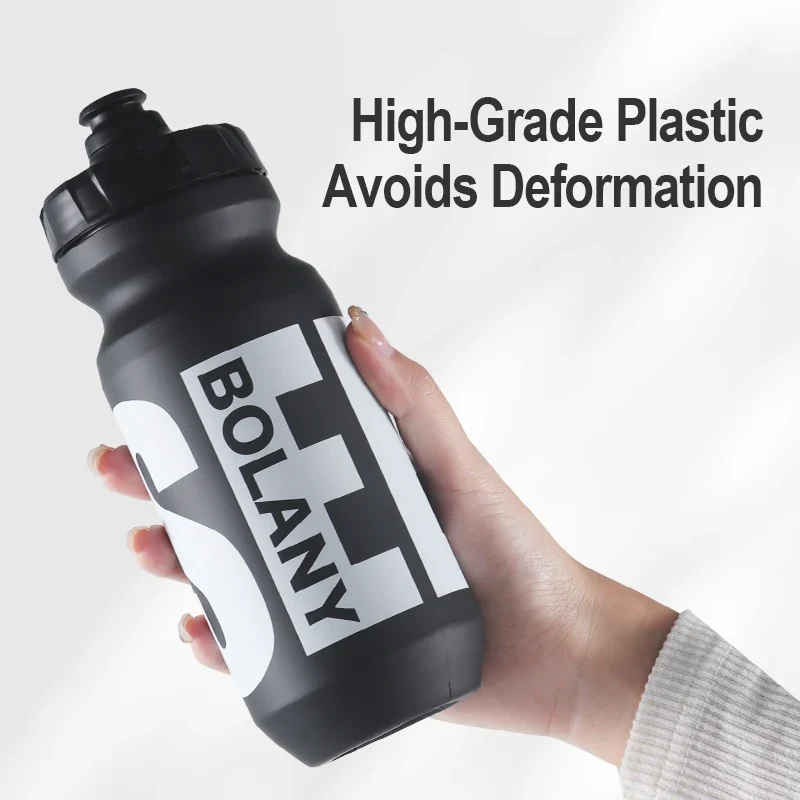 BOLANY 610ML Cycling Bike Water Bottle Bicycle Portable Kettle with Cover Matte Plastic Sports Bottle Outdoor Supplies