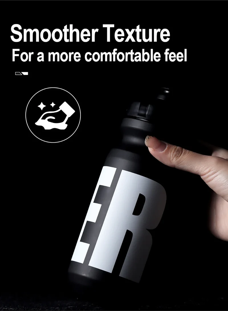 BOLANY 610ML Cycling Bike Water Bottle Bicycle Portable Kettle with Cover Matte Plastic Sports Bottle Outdoor Supplies