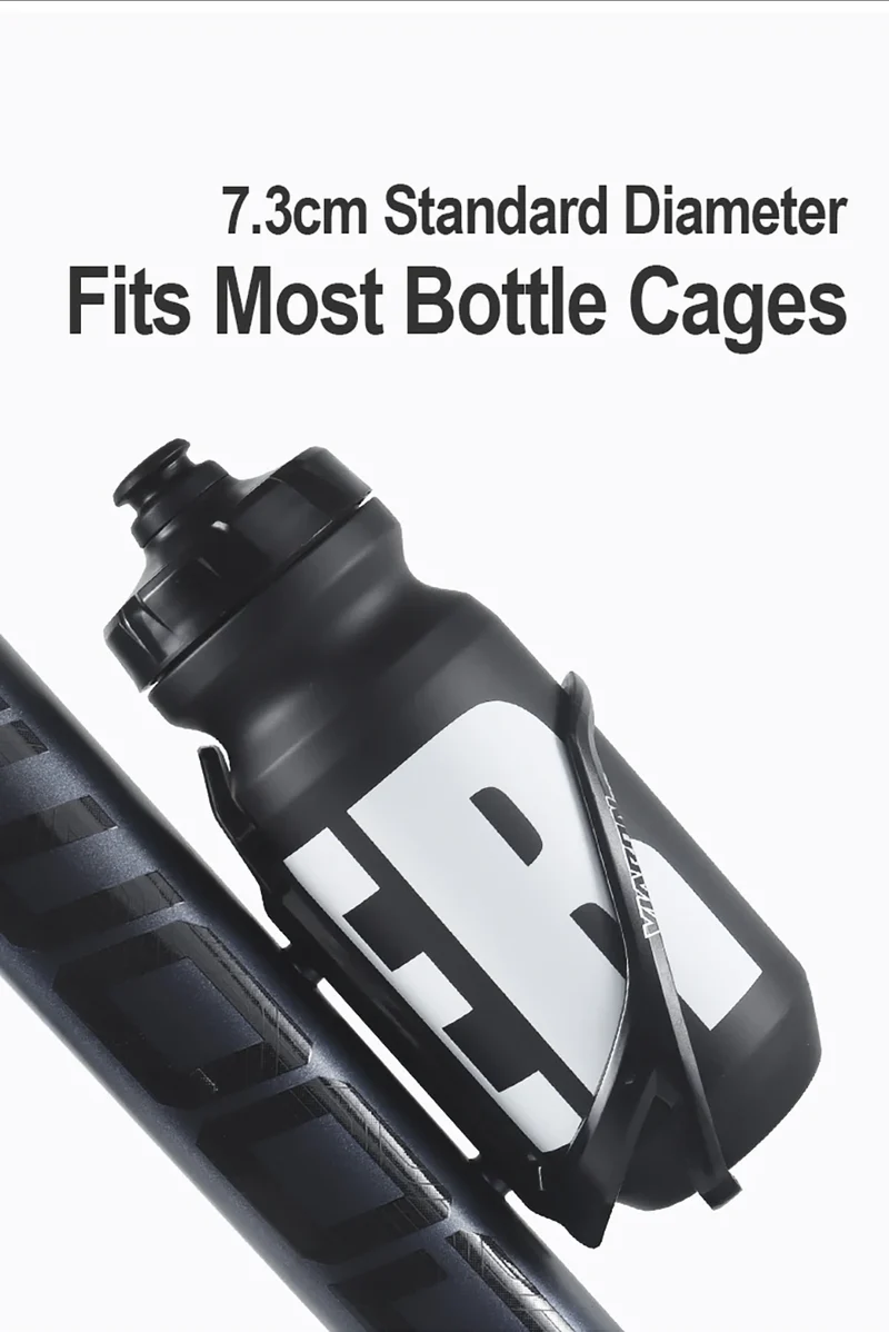 BOLANY 610ML Cycling Bike Water Bottle Bicycle Portable Kettle with Cover Matte Plastic Sports Bottle Outdoor Supplies