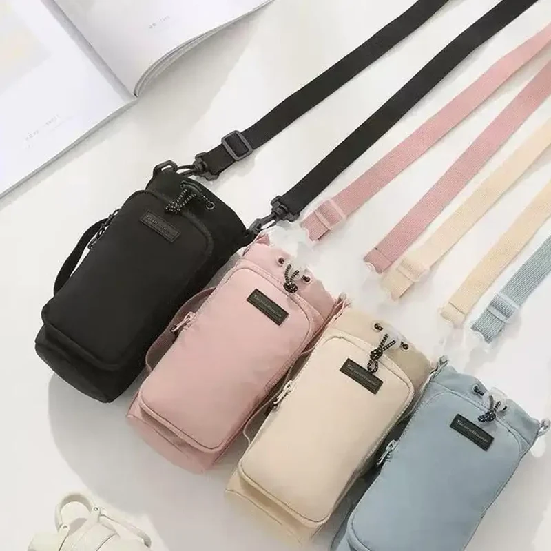 Portable Water Bottle Bag Water Bottle Holder With Adjustable Shoulder Strap Cup Insulated Protective Cover Cup Accessories