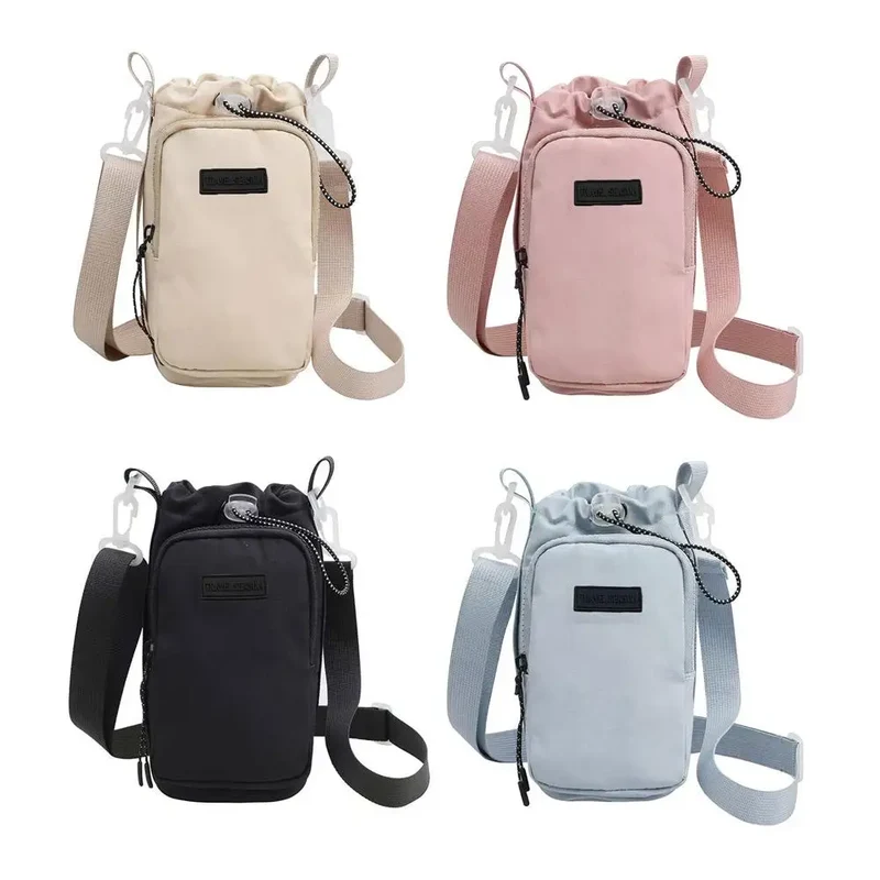 Portable Water Bottle Bag with Adjustable Shoulder Strap Water Bottle Sleeve for Walking Hiking Camping Gym Insulated Protective