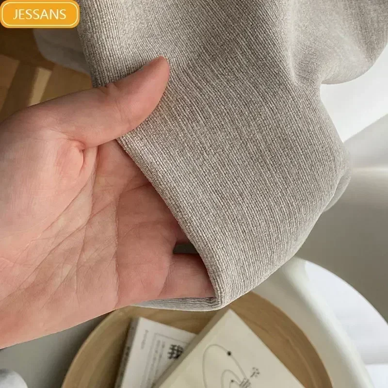 Japanese Nordic Cotton and Linen Curtains for Living Room Bedroom Blackout Curtain Decoration Custom Finished Partition Curtain