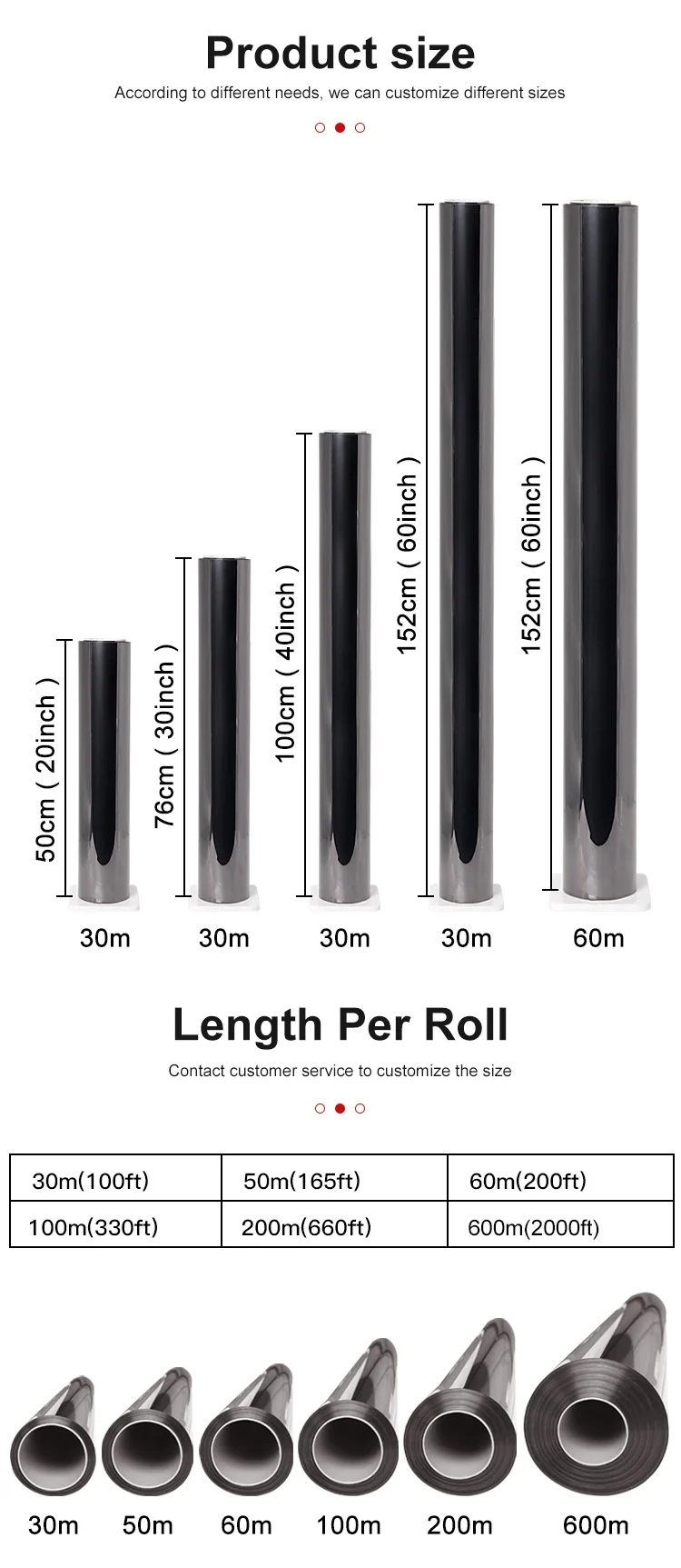 1mX2m High Rejection HIR100%% Nano Ceramic Car Window Tint Film Auto Glass Decorative Sun Control Film