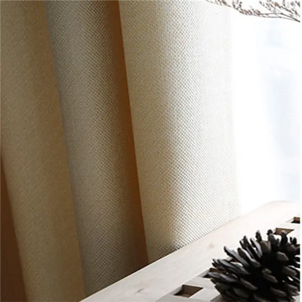 YCENTRE Faux Linen 70%-85% Shading Custom Made Insulating Modern Style Solid Color Blackout Curtain For Living Room Window