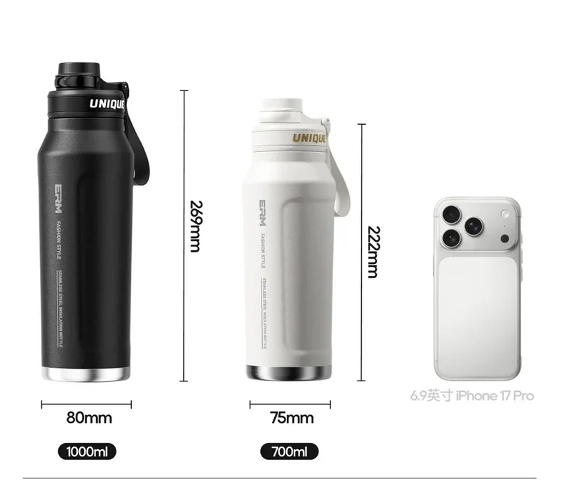 Large Capacity Waterbottle Insulated Flasks Stainless Steel Tumble Cycling Sports Portable Water Bottle for Men