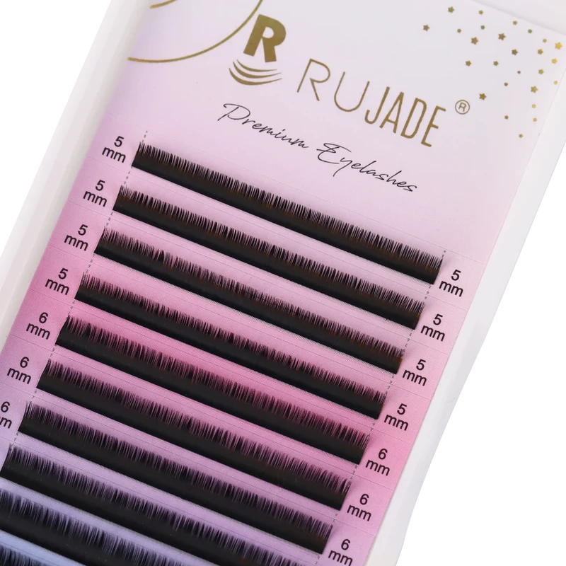 RUJADE Bottom Lower Eyelash 5-8mm Short Natural Individual Under Lashes Soft Professional Faux Mink Lash Extensions