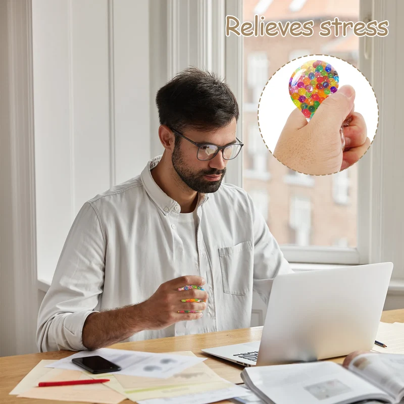 10/15/20Pcs DIY Stress Ball Kit Make Your Own Stress Toy Blank Pressure Ball Skin DIY Kit with Expander Tool for Adults Beginner