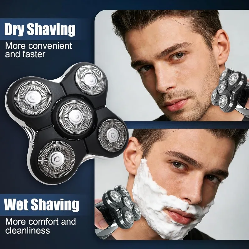 1/2/3Pcs Shaver Replacement Heads Compatible with Balder XR7000/XR1500/XR5 Head Shaver Model Electric Shaving for Bald Men