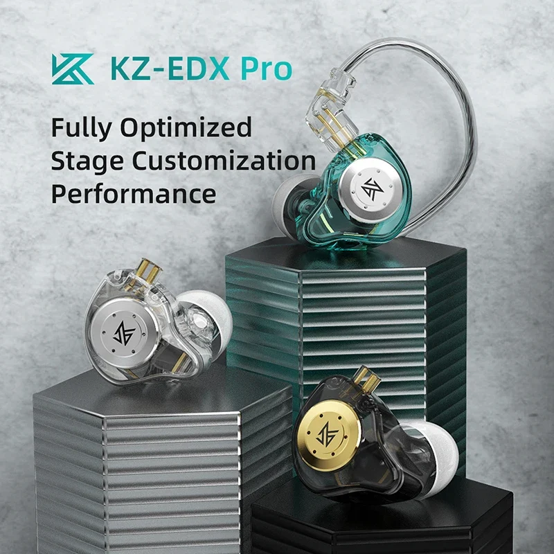 KZ EDX PRO In Ear Earphones Dynamic Earphones HIFI Music Sport Earbuds Sport Noise Cancelling Headset KZ EDX PRO DQ6 ZS10PRO MT1