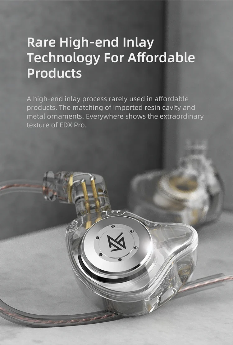 KZ EDX PRO In Ear Earphones Dynamic Earphones HIFI Music Sport Earbuds Sport Noise Cancelling Headset KZ EDX PRO DQ6 ZS10PRO MT1