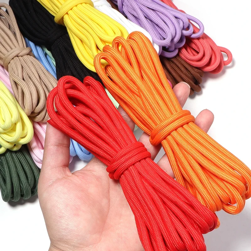 5yards/lot 5mm Colorful Polyester Braided Rope For Jewelry Making DIY Keychian Lanyard Bag Pendant Handcraft Accessories
