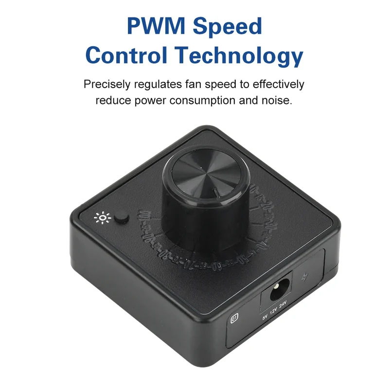 PWM Fan Controller With PD QC Fast Charging DC 12V 24V 5V Multi-Voltage Input Speed Regulator For DIY Cooling Fans
