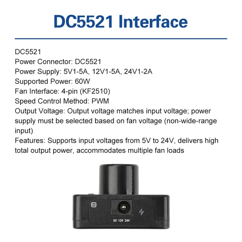 PWM Fan Controller With PD QC Fast Charging DC 12V 24V 5V Multi-Voltage Input Speed Regulator For DIY Cooling Fans
