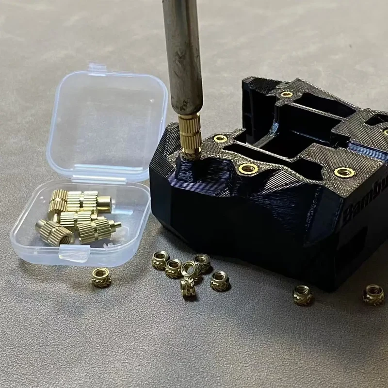 Heat Embedded Nuts Adaptors M2 M2.5 M3 M4 M5 M6 Head Insertion Tips Kit For 936 Soldering Iron Pen
