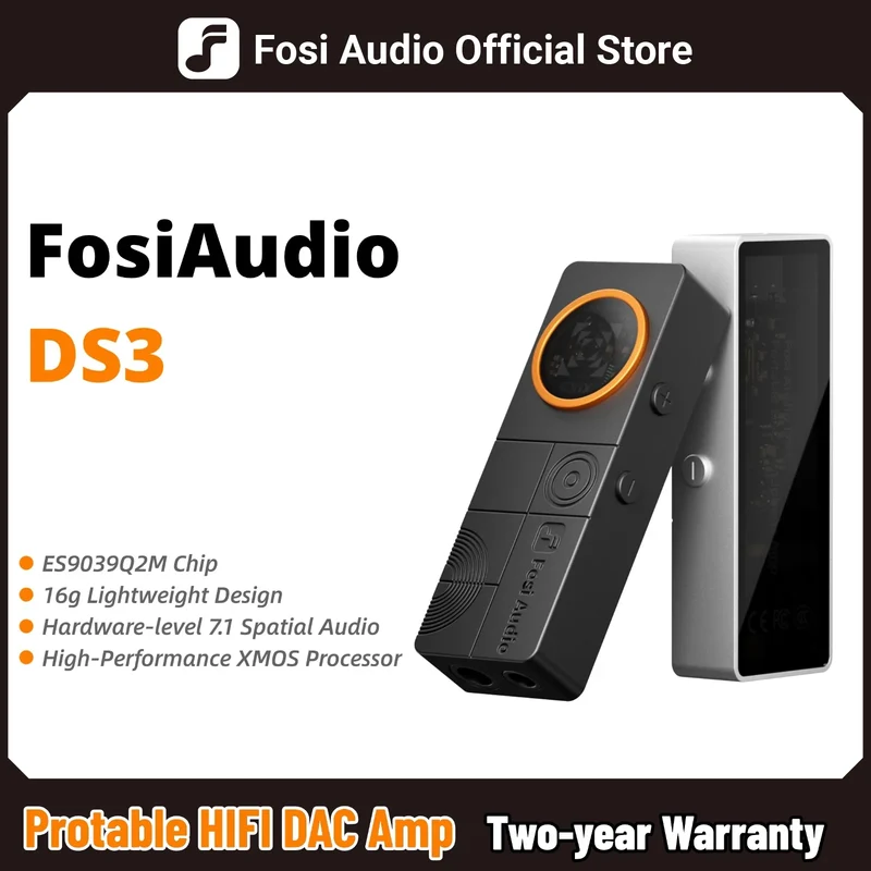 Fosi Audio DS3 DAC Amp Portable HIFI Headphone Amplifer XMOS XU316 DSD512 dongle dac 4.4mm Balanced/3.5mm Jack