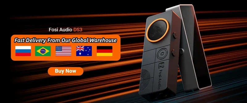 Fosi Audio DS3 DAC Amp Portable HIFI Headphone Amplifer XMOS XU316 DSD512 dongle dac 4.4mm Balanced/3.5mm Jack
