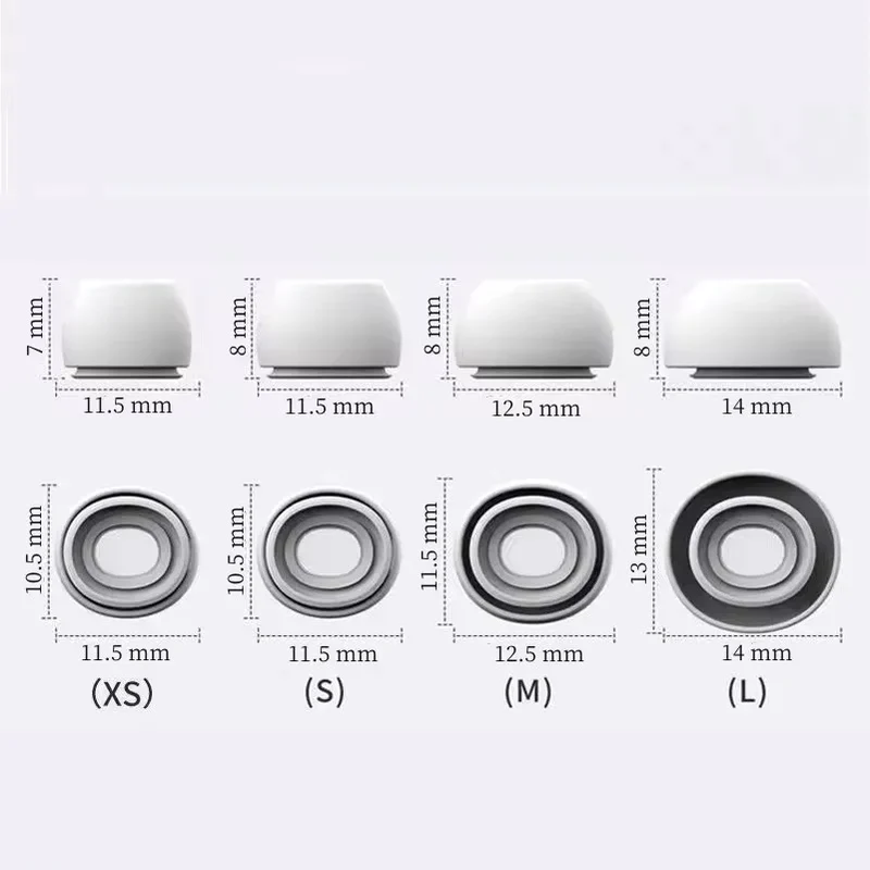Rain Eartips For Airpods Pro 1/2 Ear Pads Silicone Case Pressure Relief Hole Ear Caps Cushion Eartips Buds Earphone Air Pods Pro