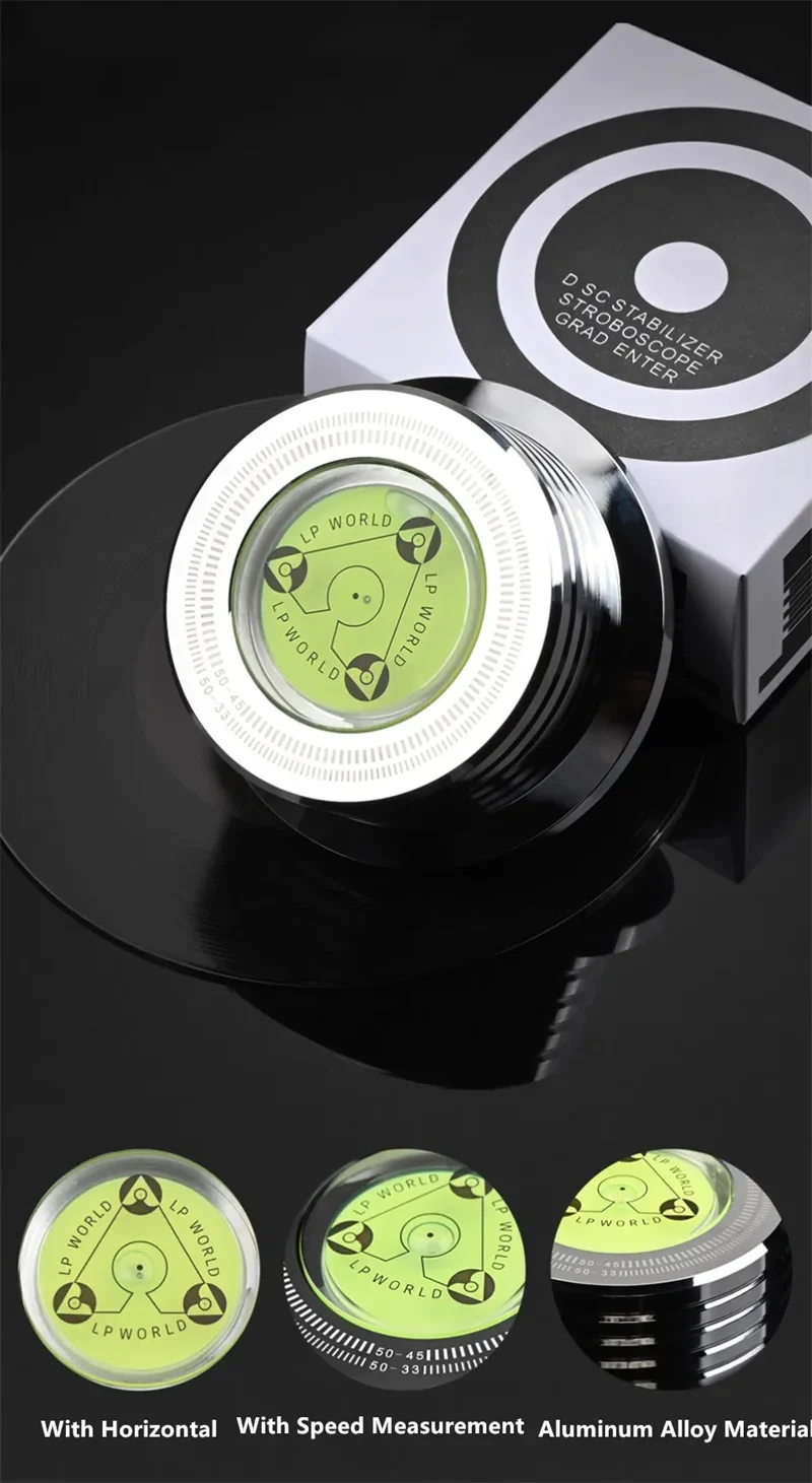 50Hz Alloy LP Vinyl Record Player Disc Turntable Stabilizer Level Aluminum Weight Clamp Music Player Consumer Electronics