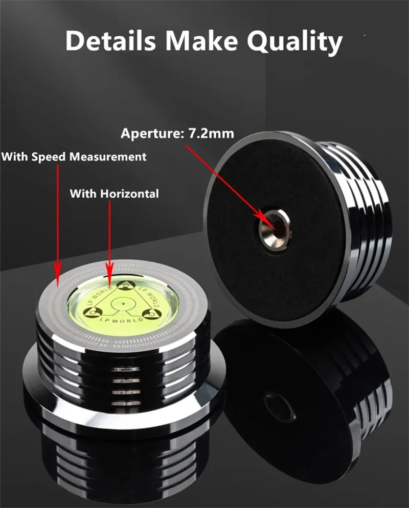 50Hz Alloy LP Vinyl Record Player Disc Turntable Stabilizer Level Aluminum Weight Clamp Music Player Consumer Electronics