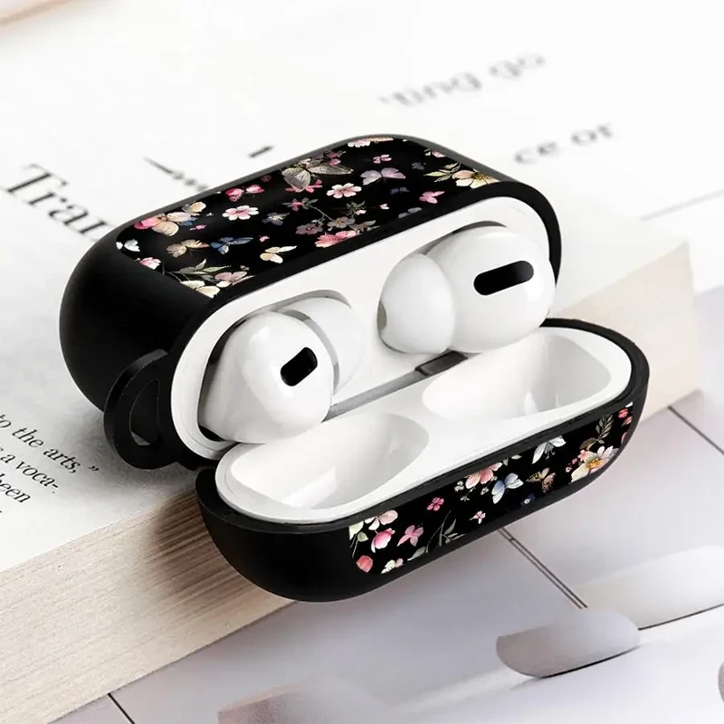 Cartoon Flower Butterfly Print Case For Airpods Pro2 1 Pro Pro3 4 2 3 Earphone Cases Cover