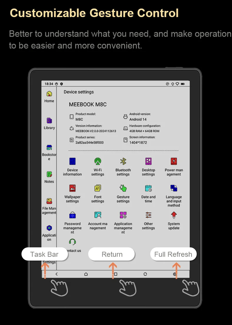 Meebook M8C 7.8" color ink Android 14 Ebook reader электронная книга with google play store and fast refresh 4G RAM 64GB ROM