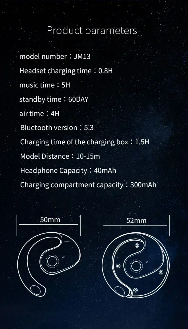 BY01 wireless headset Bluetooth headset with microphone stereo headset smart touch