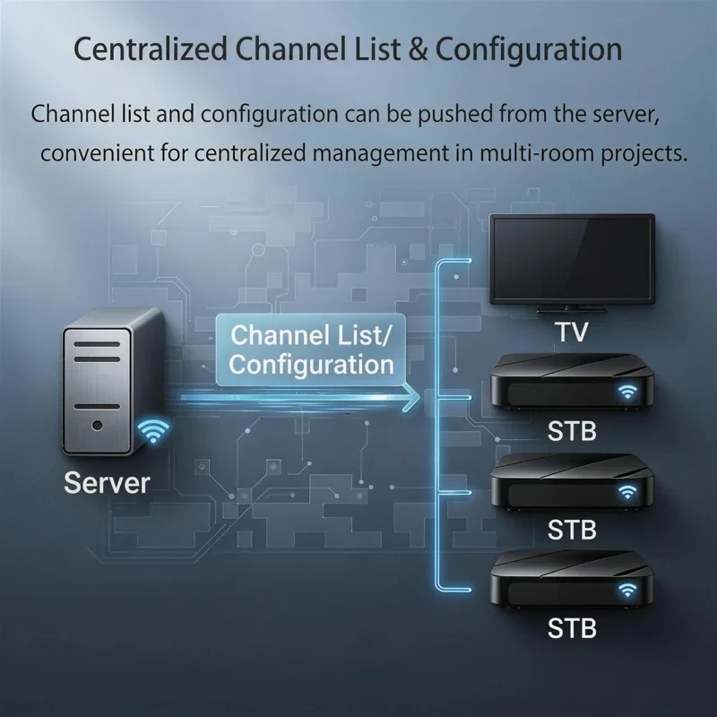 Linux IP STB M3U XML Playlist Online Playlist USB Import Auto Update HD+AV+LAN WiFi (Playlist) - ERI-IPTV004 DDR3 1Gb Flash 16MB
